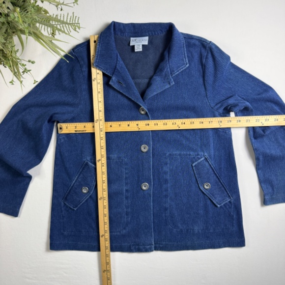 The Tog Shop Petites Stretch Denim Blazer Jacket PM - Picture 4 of 7